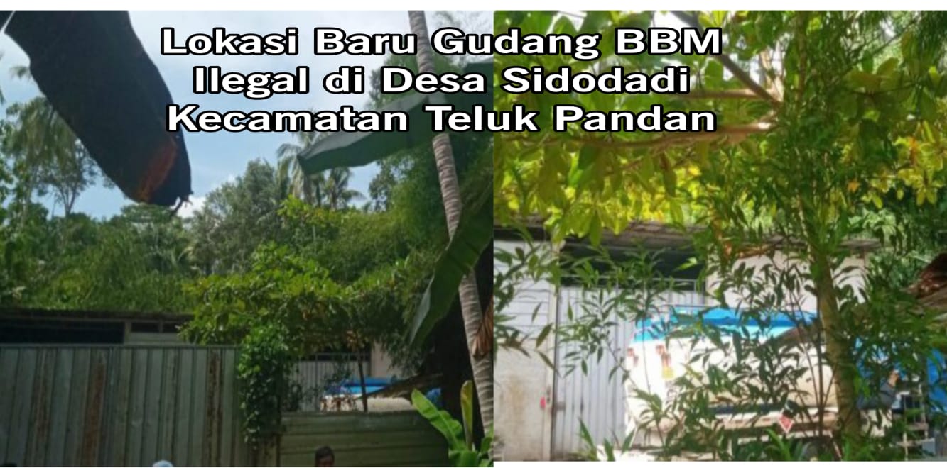 Lemahnya Penegakan Hukum Terhadap Mafia BBM Ilegal : Kembali Muncul Gudang Penimbunan BBM Subsidi dan Oplosan Di Desa Sidodadi Teluk Pandan